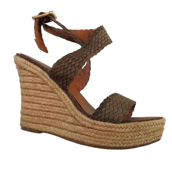 JustFab Sandals Woven Platform Wedge Sisal Braid Ankle Strap Women's Size 7.5 - Picture 7 of 13